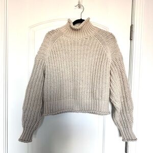 H&M Beige Knit mock neck Sweater
